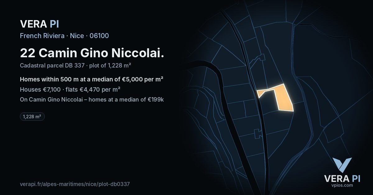 22 Camin Gino Niccolai, Nice at night – the plot lit, the parcels around coloured by the prices near them