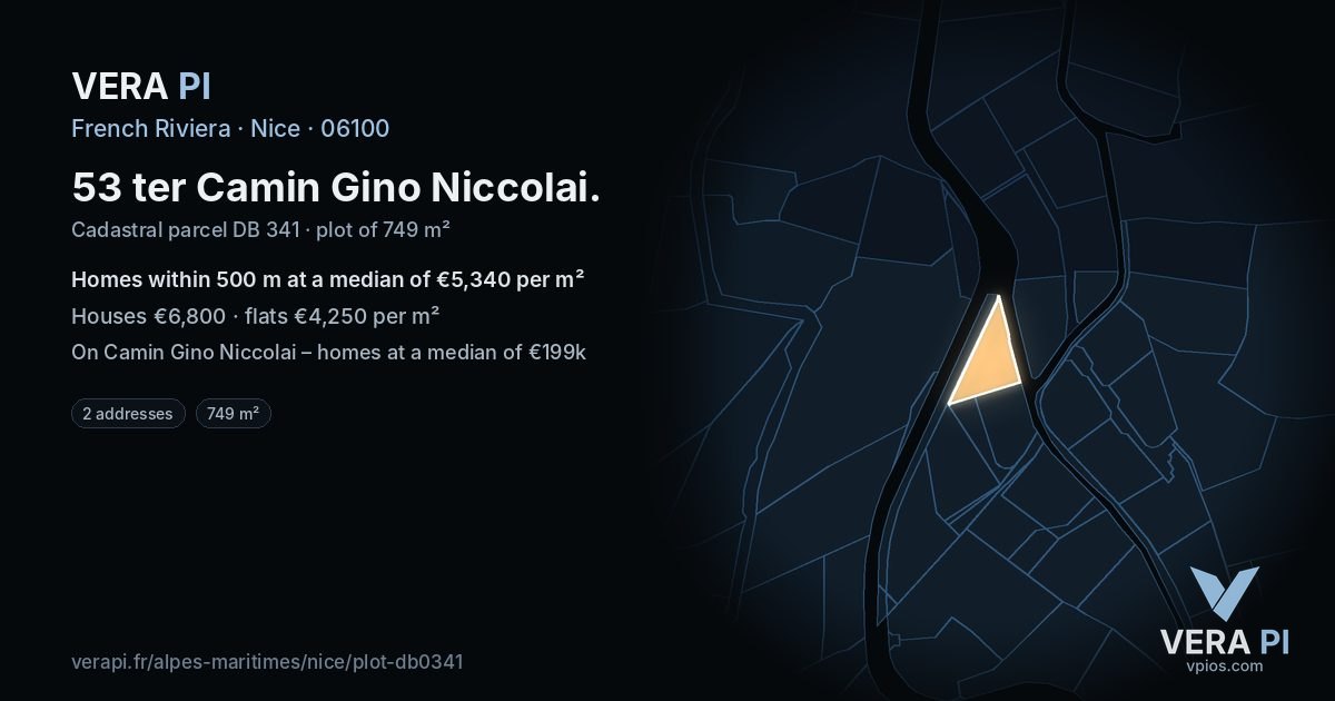 53 ter Camin Gino Niccolai, Nice at night – the plot lit, the parcels around coloured by the prices near them