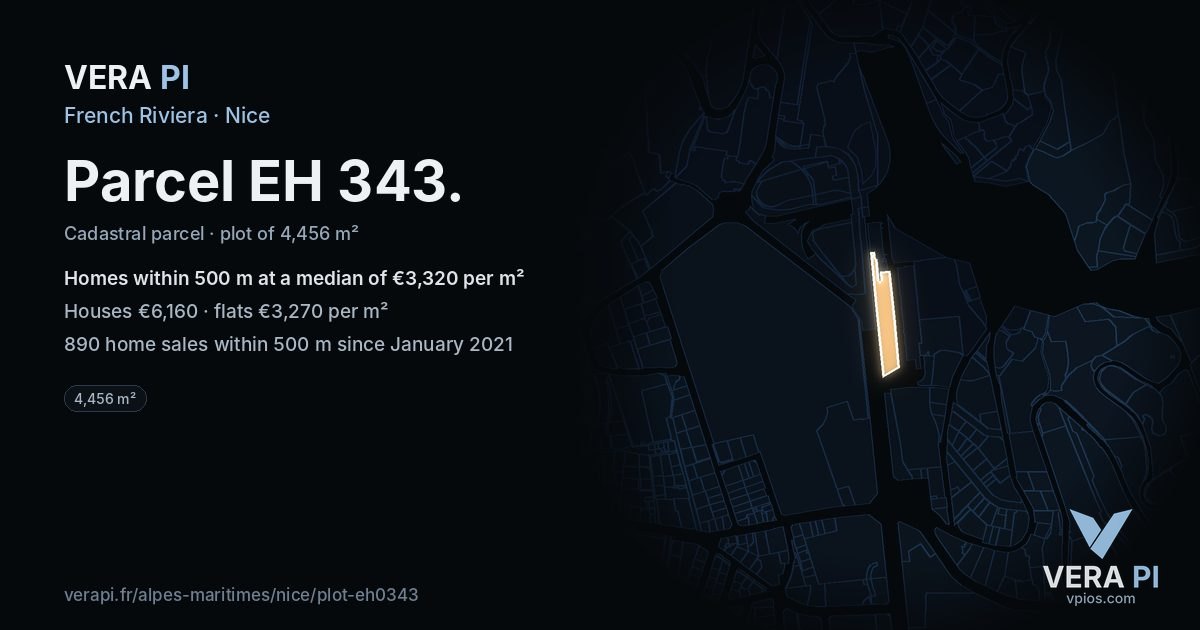 Parcel EH 343, Nice at night – the plot lit, the parcels around coloured by the prices near them