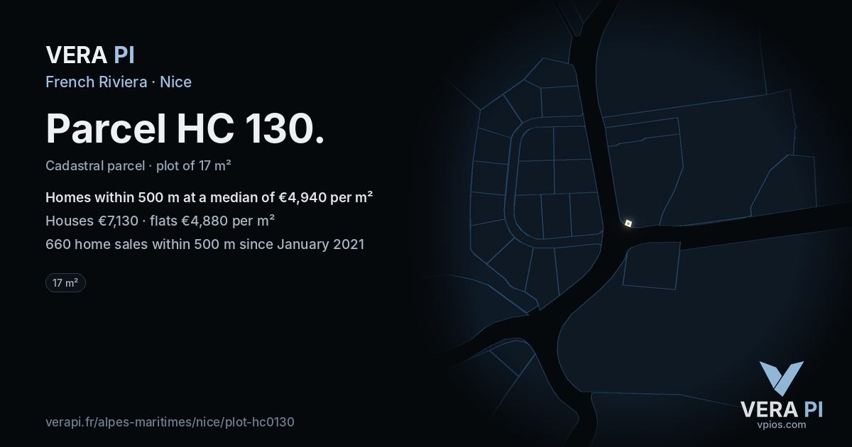 Parcel HC 130, Nice at night – the plot lit, the parcels around coloured by the prices near them
