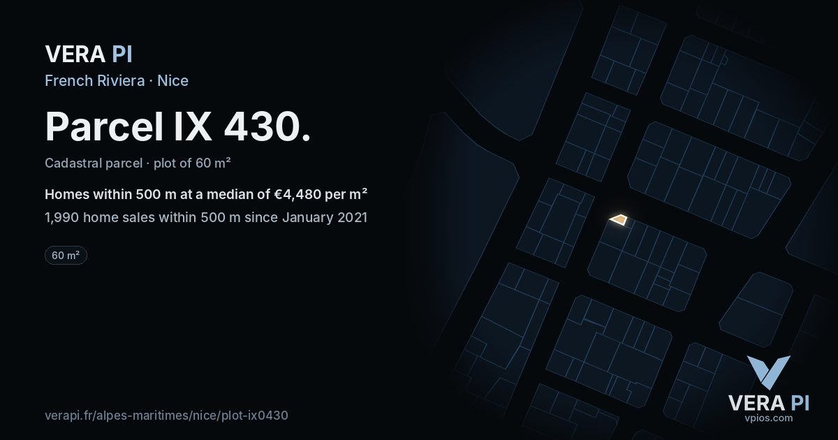 Parcel IX 430, Nice at night – the plot lit, the parcels around coloured by the prices near them