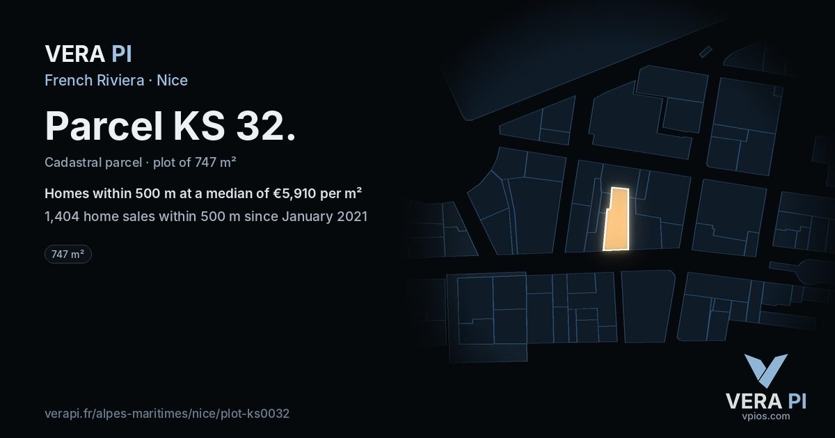 Parcel KS 32, Nice at night – the plot lit, the parcels around coloured by the prices near them