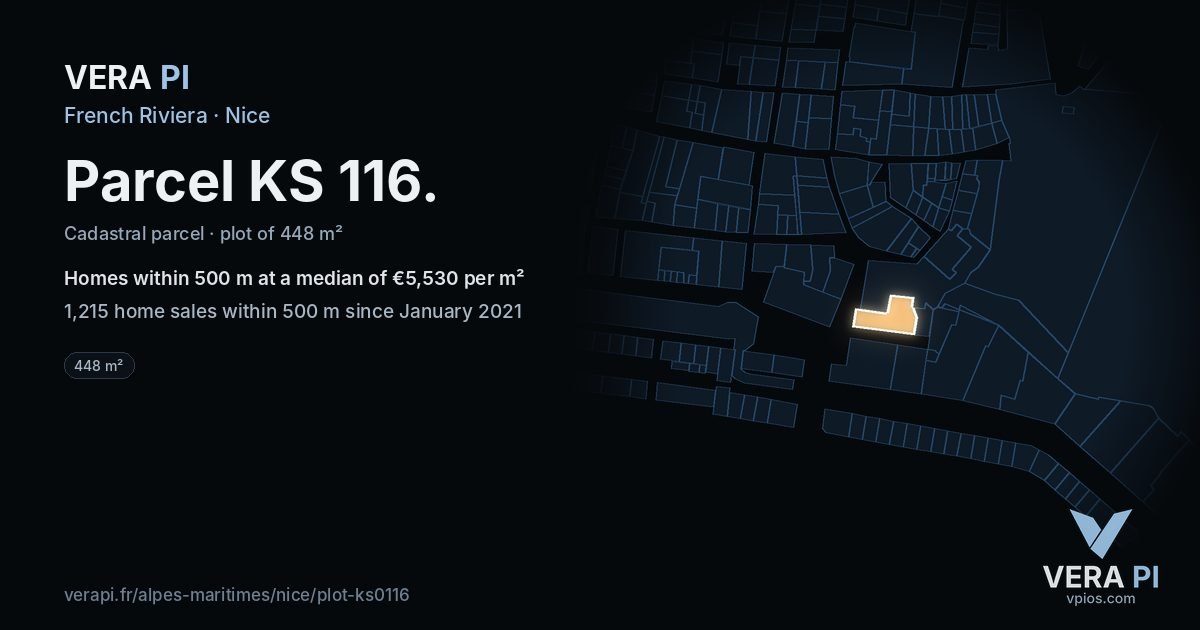 Parcel KS 116, Nice at night – the plot lit, the parcels around coloured by the prices near them