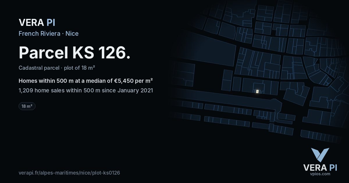 Parcel KS 126, Nice at night – the plot lit, the parcels around coloured by the prices near them