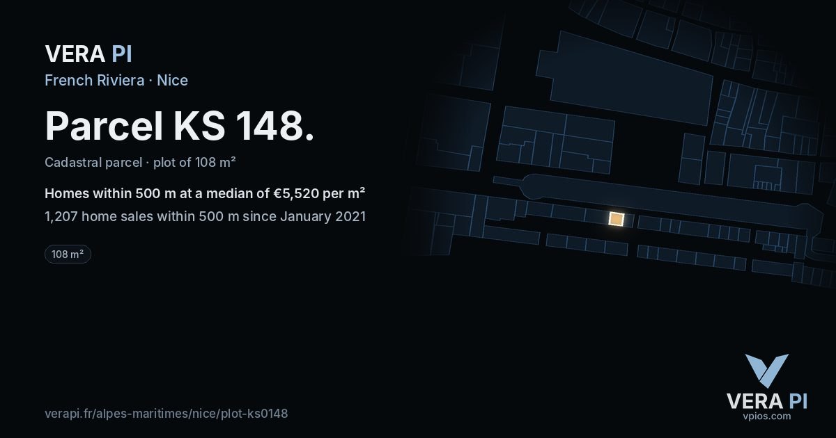 Parcel KS 148, Nice at night – the plot lit, the parcels around coloured by the prices near them