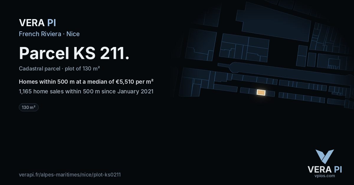 Parcel KS 211, Nice at night – the plot lit, the parcels around coloured by the prices near them