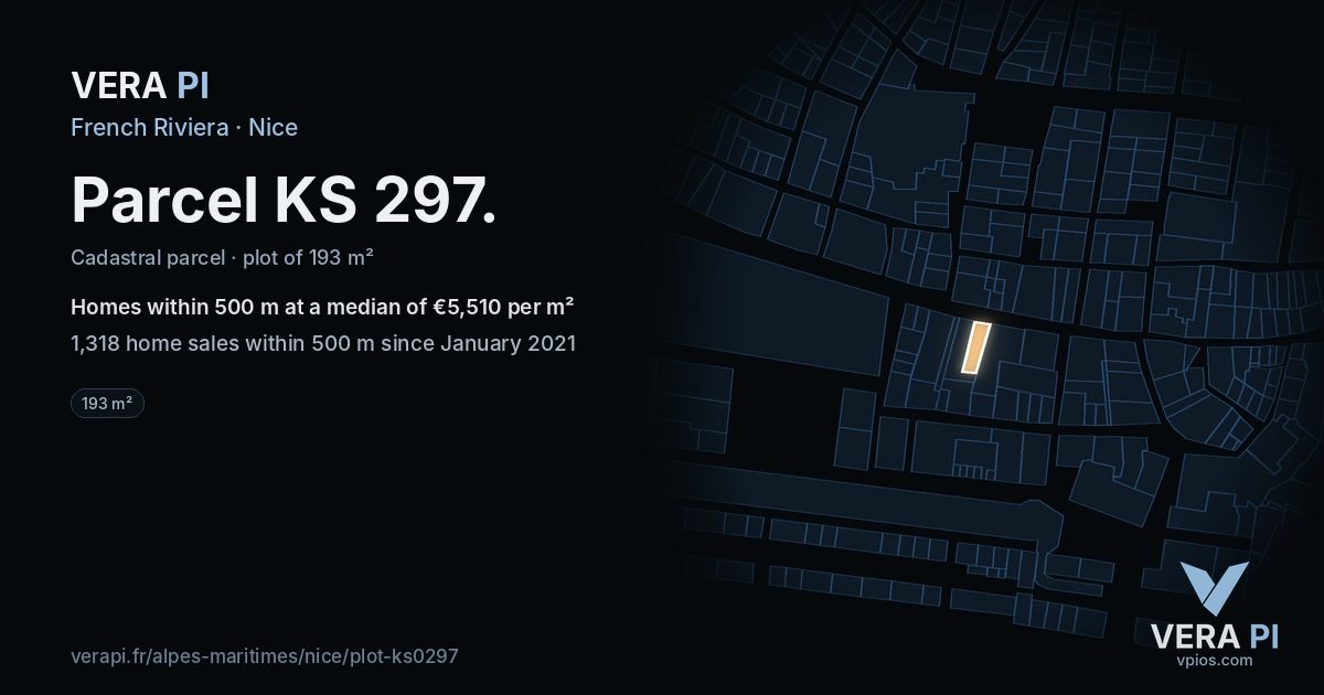 Parcel KS 297, Nice at night – the plot lit, the parcels around coloured by the prices near them