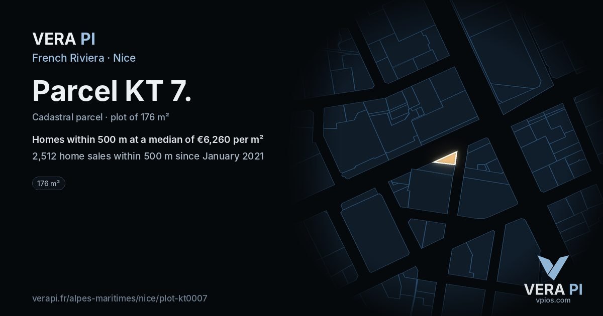 Parcel KT 7, Nice at night – the plot lit, the parcels around coloured by the prices near them