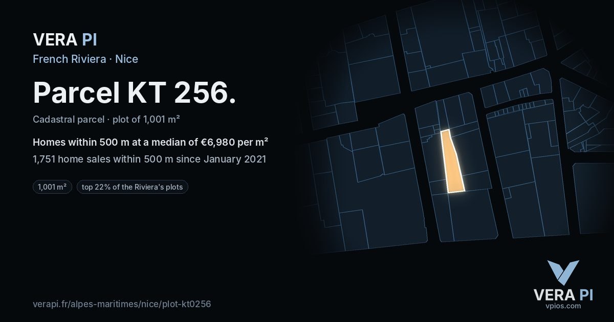 Parcel KT 256, Nice at night – the plot lit, the parcels around coloured by the prices near them