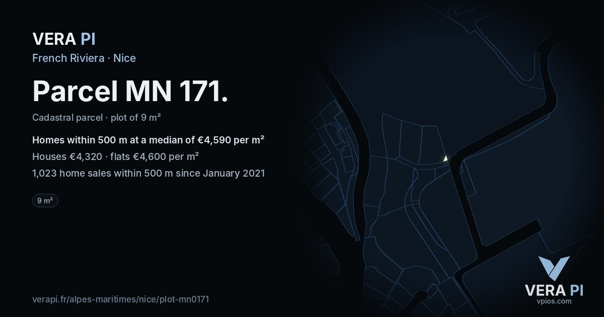 Parcel MN 171, Nice at night – the plot lit, the parcels around coloured by the prices near them