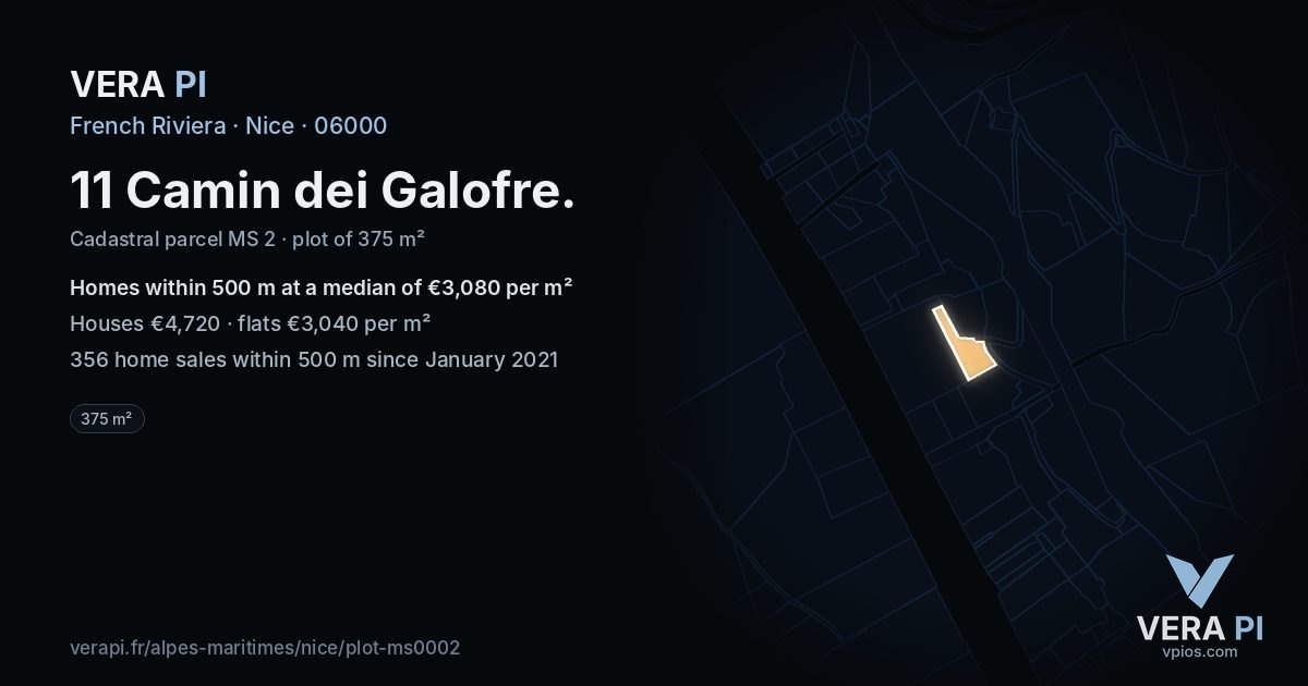 11 Camin dei Galofre, Nice at night – the plot lit, the parcels around coloured by the prices near them
