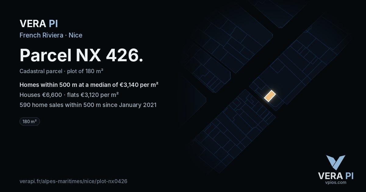 Parcel NX 426, Nice at night – the plot lit, the parcels around coloured by the prices near them