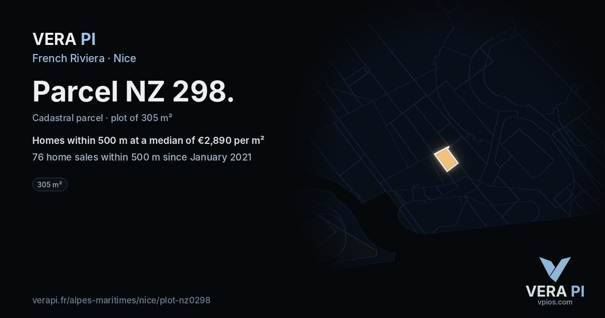 Parcel NZ 298, Nice at night – the plot lit, the parcels around coloured by the prices near them