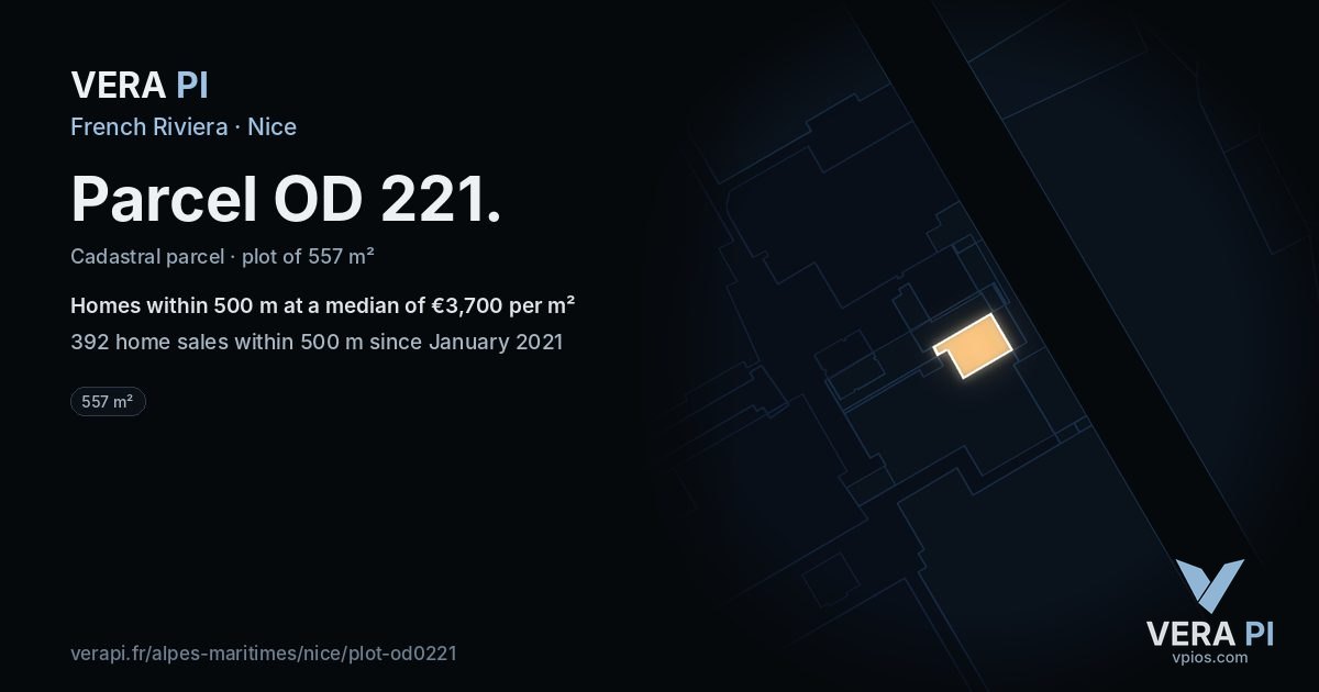 Parcel OD 221, Nice at night – the plot lit, the parcels around coloured by the prices near them