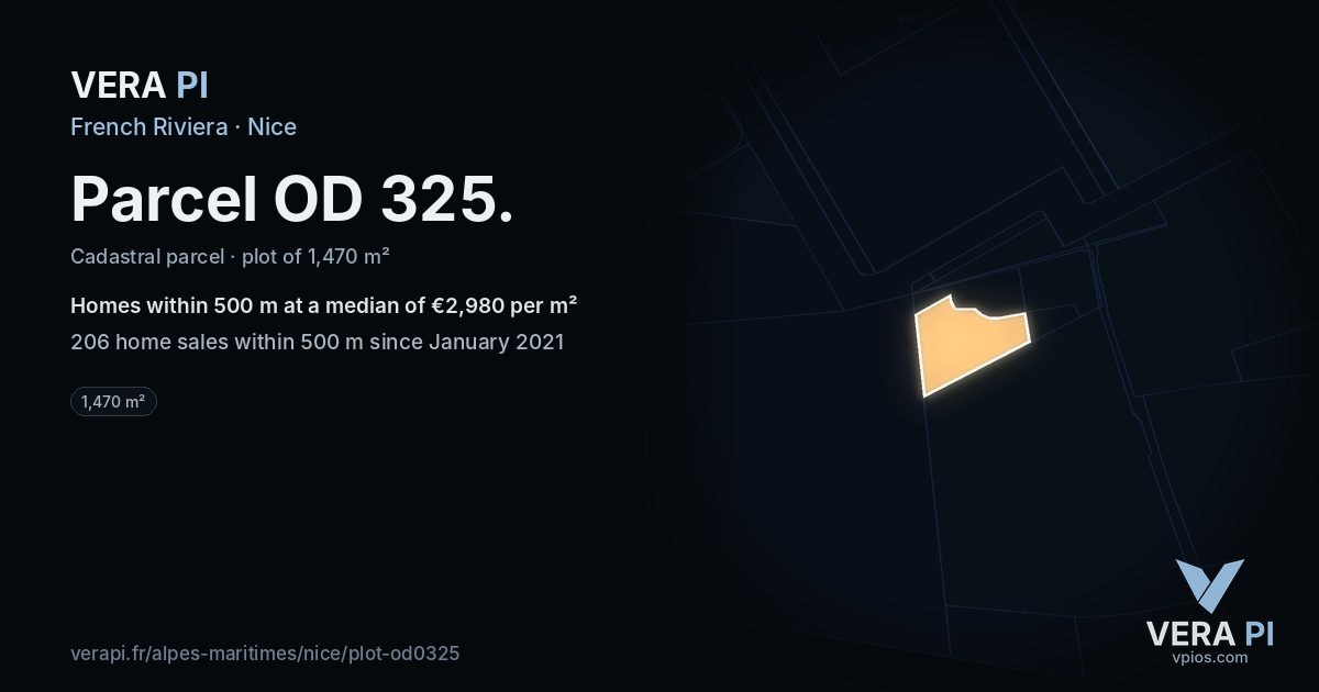 Parcel OD 325, Nice at night – the plot lit, the parcels around coloured by the prices near them