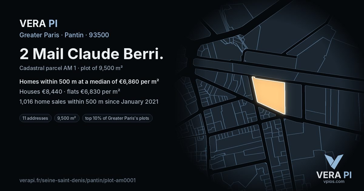 2 Mail Claude Berri, Pantin at night – the plot lit, the parcels around coloured by the prices near them