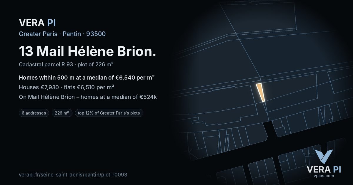 13 Mail Hélène Brion, Pantin at night – the plot lit, the parcels around coloured by the prices near them