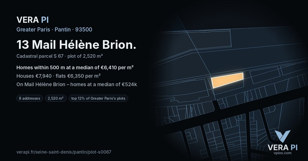 13 Mail Hélène Brion, Pantin at night – the plot lit, the parcels around coloured by the prices near them