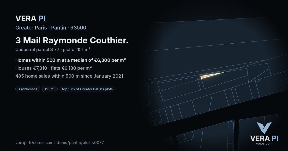 3 Mail Raymonde Couthier, Pantin at night – the plot lit, the parcels around coloured by the prices near them