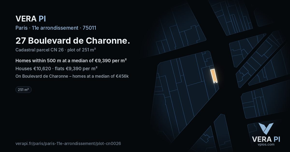 27 Boulevard de Charonne, 11e arrondissement at night – the plot lit, the parcels around coloured by the prices near them