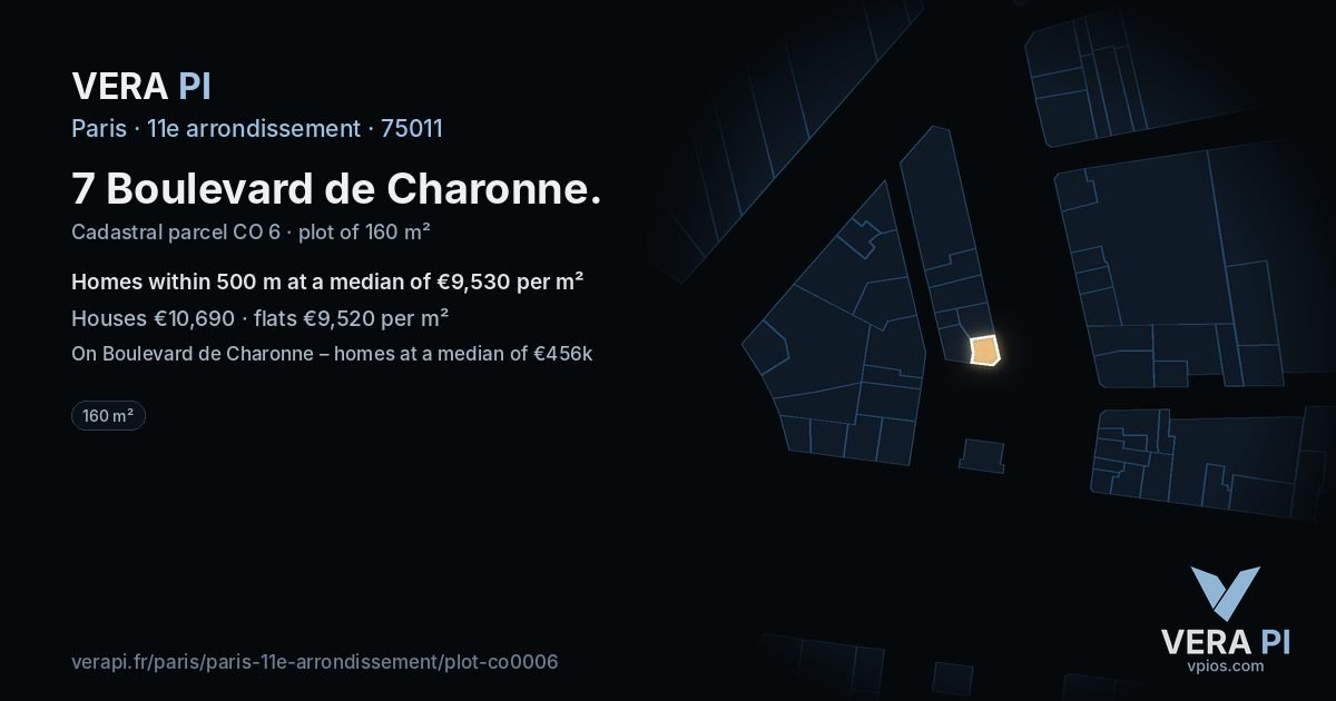 7 Boulevard de Charonne, 11e arrondissement at night – the plot lit, the parcels around coloured by the prices near them
