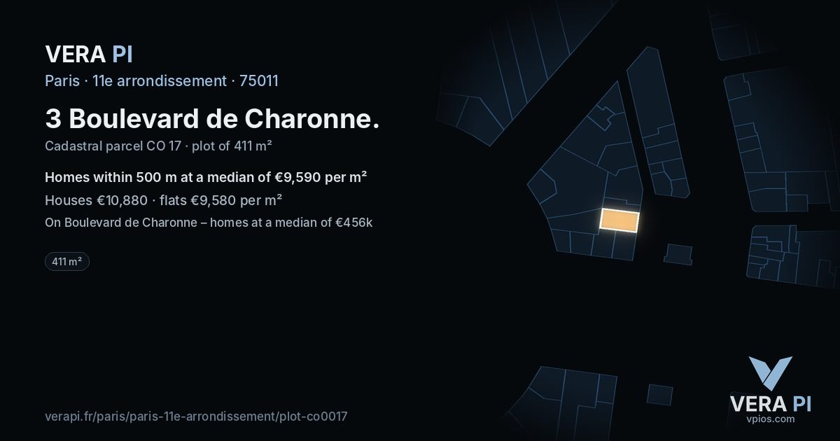 3 Boulevard de Charonne, 11e arrondissement at night – the plot lit, the parcels around coloured by the prices near them