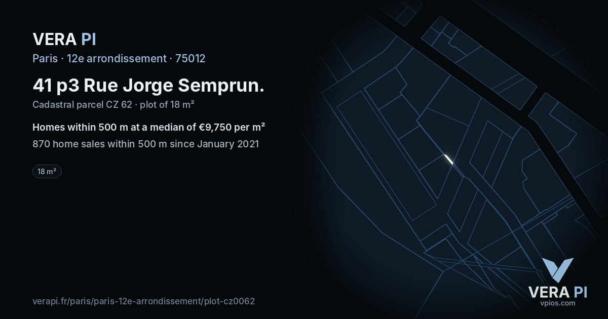 41 p3 Rue Jorge Semprun, 12e arrondissement at night – the plot lit, the parcels around coloured by the prices near them