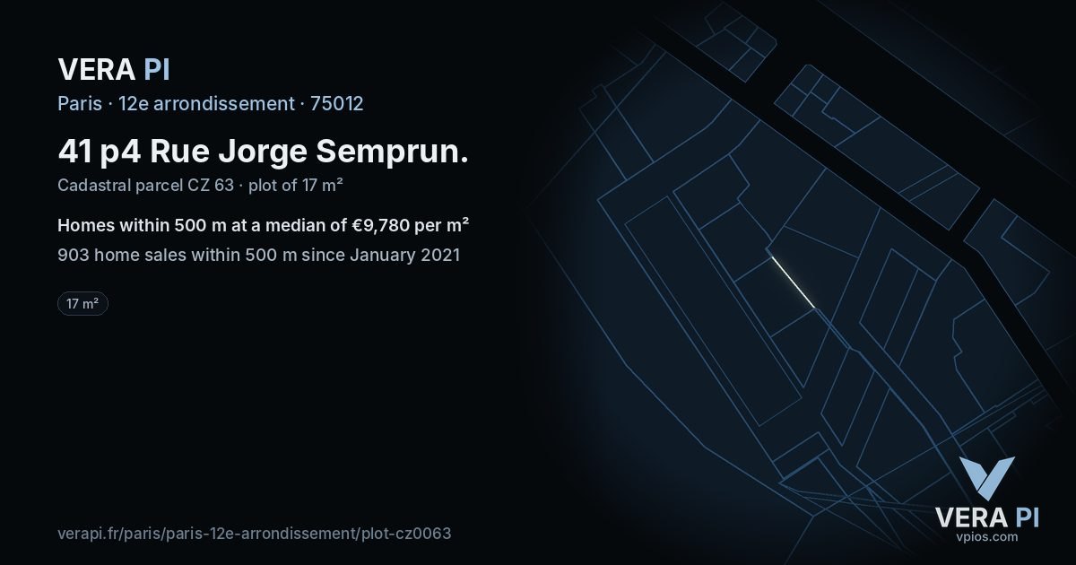 41 p4 Rue Jorge Semprun, 12e arrondissement at night – the plot lit, the parcels around coloured by the prices near them