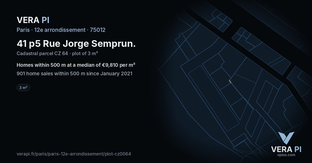 41 p5 Rue Jorge Semprun, 12e arrondissement at night – the plot lit, the parcels around coloured by the prices near them