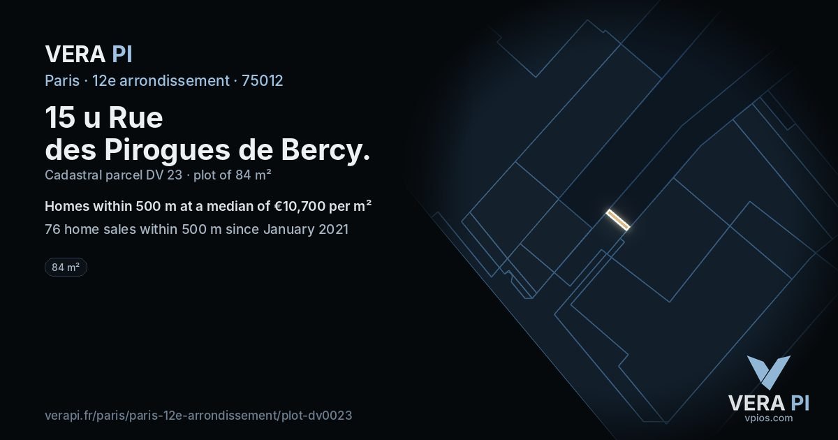 15 u Rue des Pirogues de Bercy, 12e arrondissement at night – the plot lit, the parcels around coloured by the prices near them