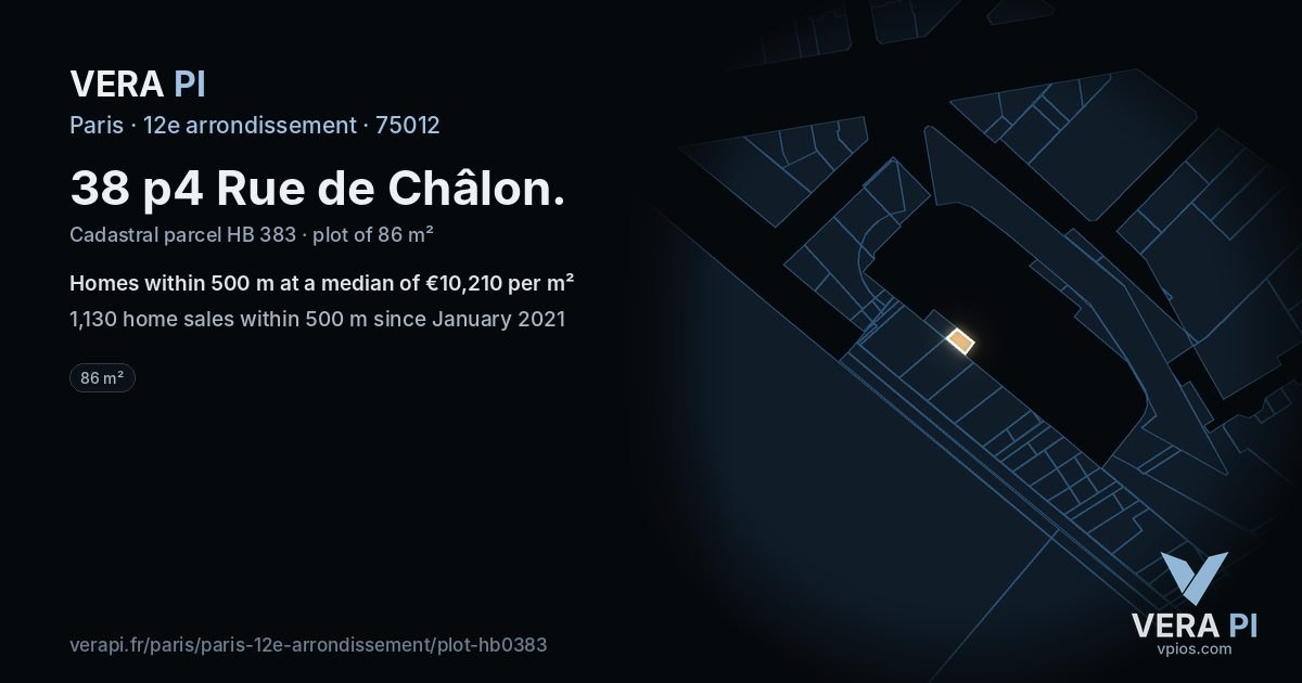 38 p4 Rue de Châlon, 12e arrondissement at night – the plot lit, the parcels around coloured by the prices near them
