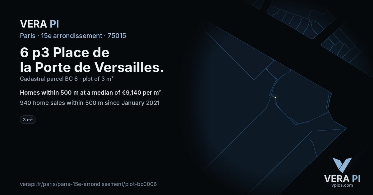6 p3 Place de la Porte de Versailles, 15e arrondissement at night – the plot lit, the parcels around coloured by the prices near them