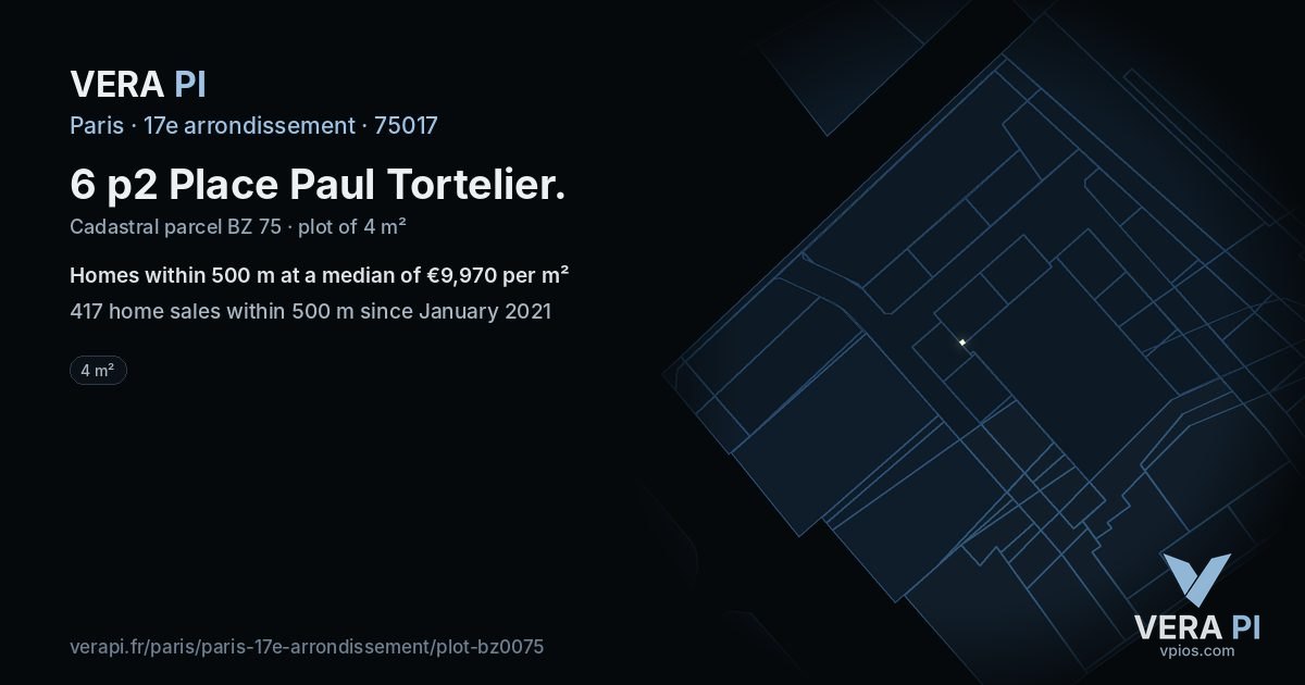 6 p2 Place Paul Tortelier, 17e arrondissement at night – the plot lit, the parcels around coloured by the prices near them