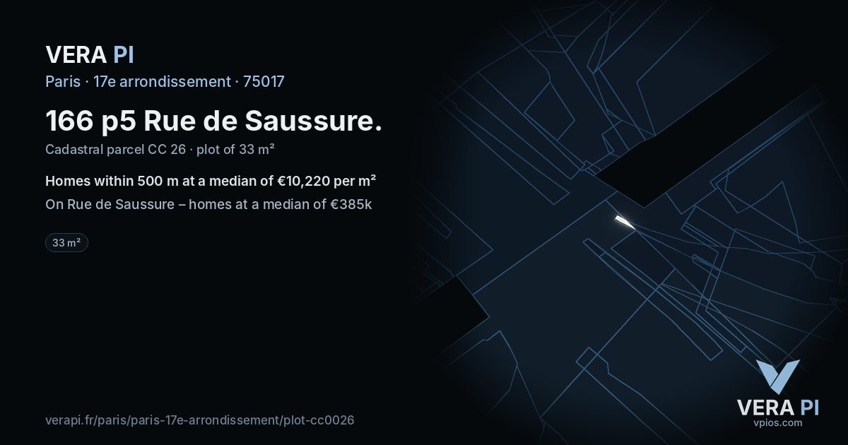 166 p5 Rue de Saussure, 17e arrondissement at night – the plot lit, the parcels around coloured by the prices near them