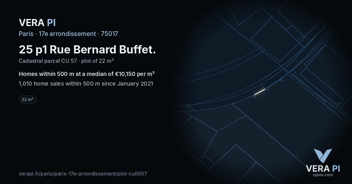 25 p1 Rue Bernard Buffet, 17e arrondissement at night – the plot lit, the parcels around coloured by the prices near them