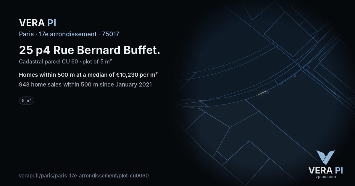 25 p4 Rue Bernard Buffet, 17e arrondissement at night – the plot lit, the parcels around coloured by the prices near them