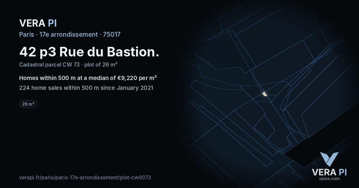 42 p3 Rue du Bastion, 17e arrondissement at night – the plot lit, the parcels around coloured by the prices near them