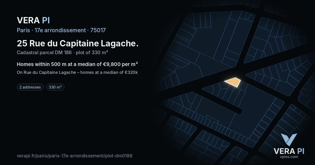 25 Rue du Capitaine Lagache, 17e arrondissement at night – the plot lit, the parcels around coloured by the prices near them