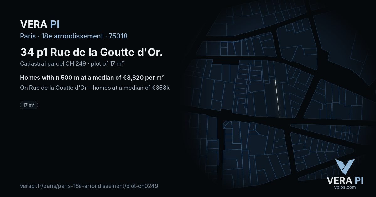 34 p1 Rue de la Goutte d'Or, 18e arrondissement at night – the plot lit, the parcels around coloured by the prices near them