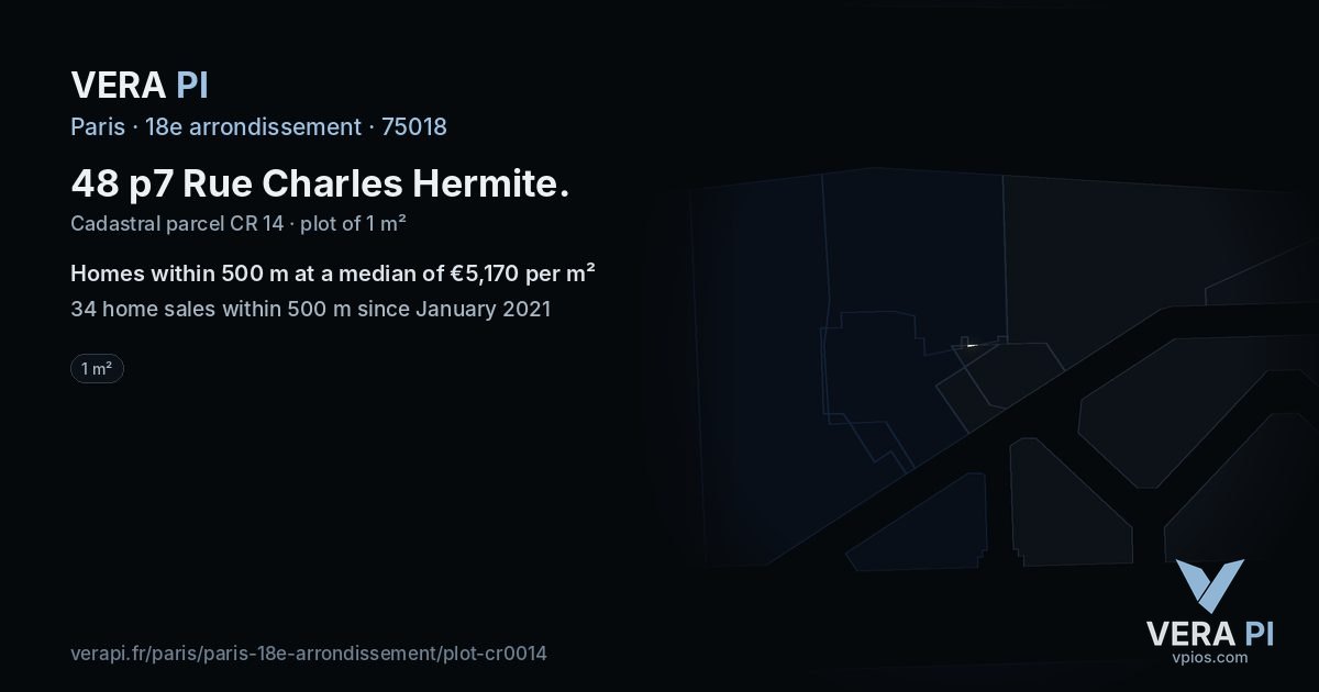 48 p7 Rue Charles Hermite, 18e arrondissement at night – the plot lit, the parcels around coloured by the prices near them