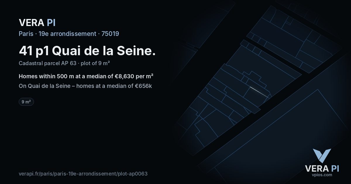 41 p1 Quai de la Seine, 19e arrondissement at night – the plot lit, the parcels around coloured by the prices near them