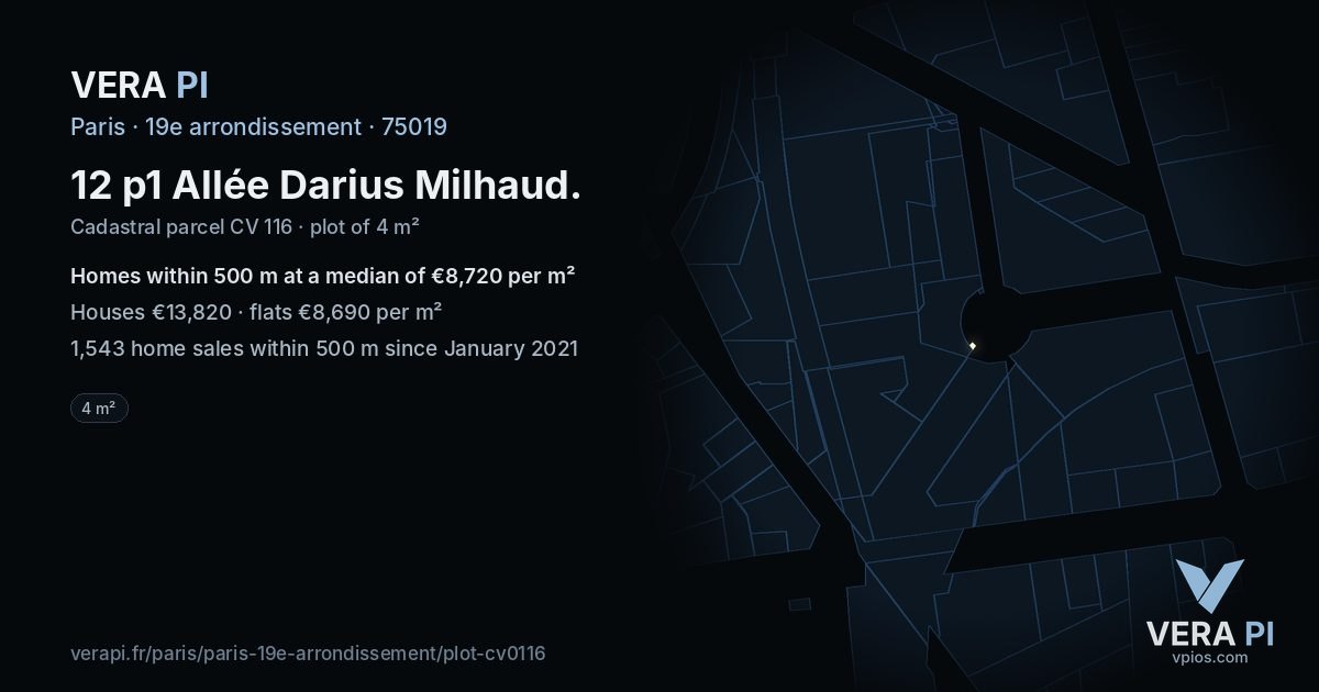 12 p1 Allée Darius Milhaud, 19e arrondissement at night – the plot lit, the parcels around coloured by the prices near them