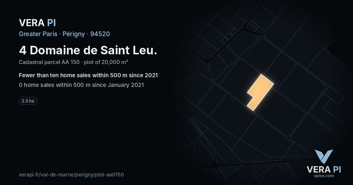 4 Domaine de Saint Leu, Périgny at night – the plot lit, the parcels around coloured by the prices near them