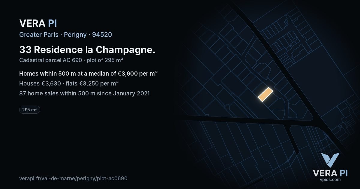 33 Residence la Champagne, Périgny at night – the plot lit, the parcels around coloured by the prices near them