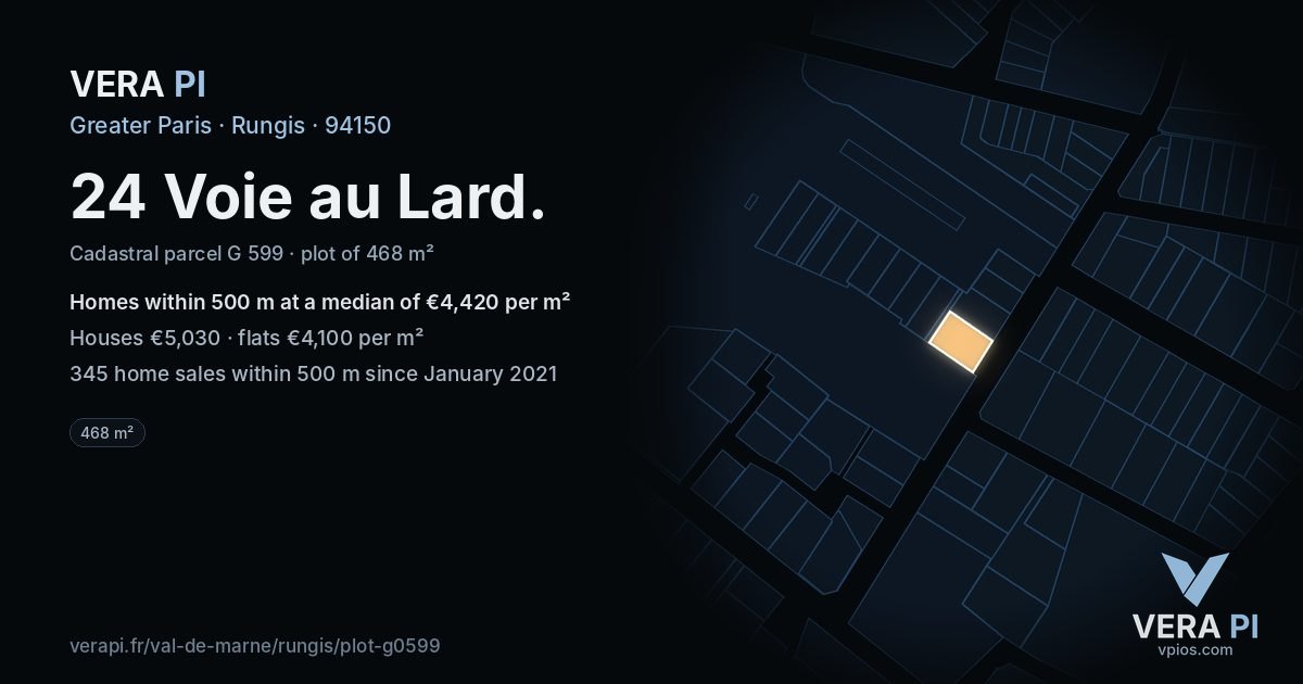 24 Voie au Lard, Rungis at night – the plot lit, the parcels around coloured by the prices near them
