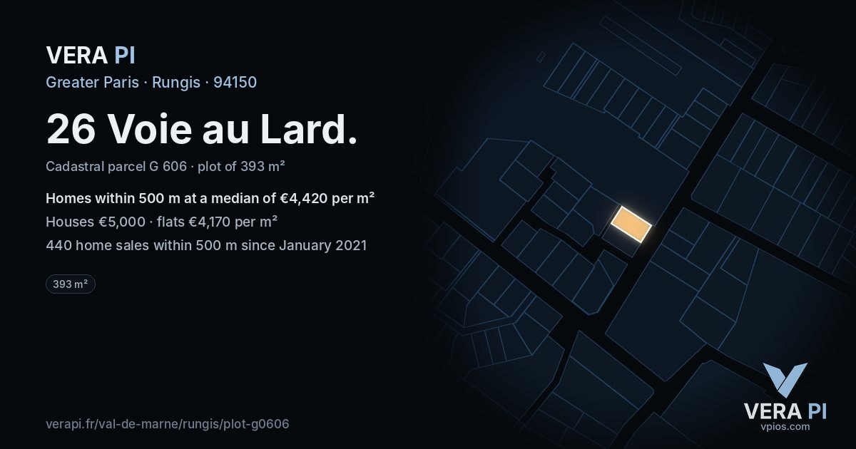 26 Voie au Lard, Rungis at night – the plot lit, the parcels around coloured by the prices near them
