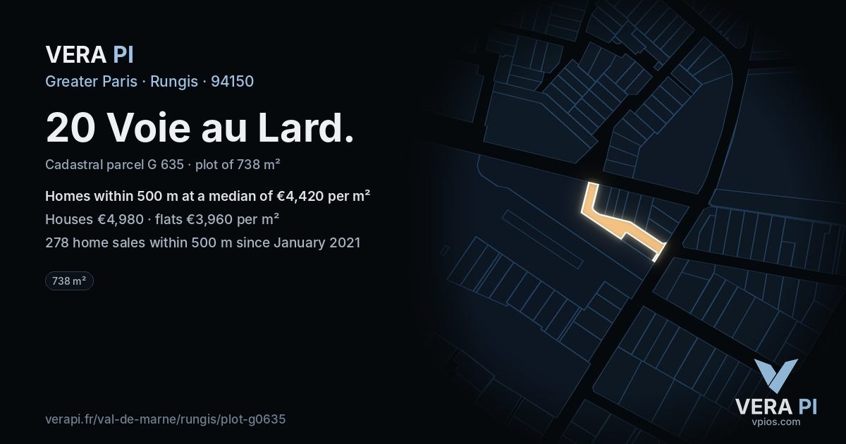 20 Voie au Lard, Rungis at night – the plot lit, the parcels around coloured by the prices near them