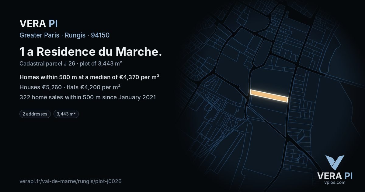 1 a Residence du Marche, Rungis at night – the plot lit, the parcels around coloured by the prices near them