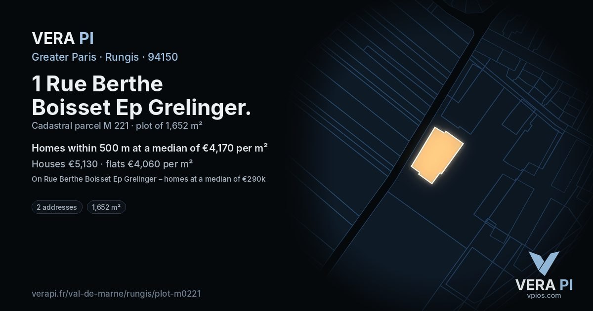 1 Rue Berthe Boisset Ep Grelinger, Rungis at night – the plot lit, the parcels around coloured by the prices near them