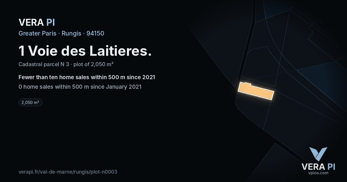 1 Voie des Laitieres, Rungis at night – the plot lit, the parcels around coloured by the prices near them